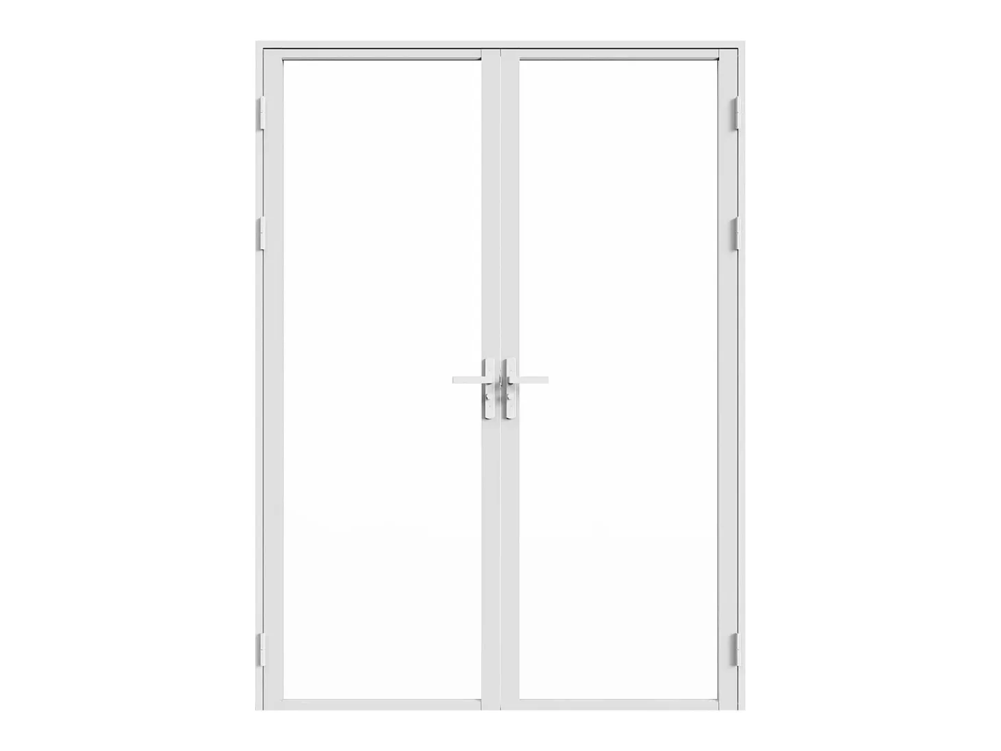 Porta de interior reversível com dois batentes - vidro temperado - branco - 2 x A204 x L83 cm - LOXTON