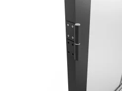 Porta de interior reversível alumínio e vidro fosco A204 x C83 cm preto - SEROTO