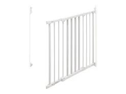 Porta de segurança para bebés de aço Branco