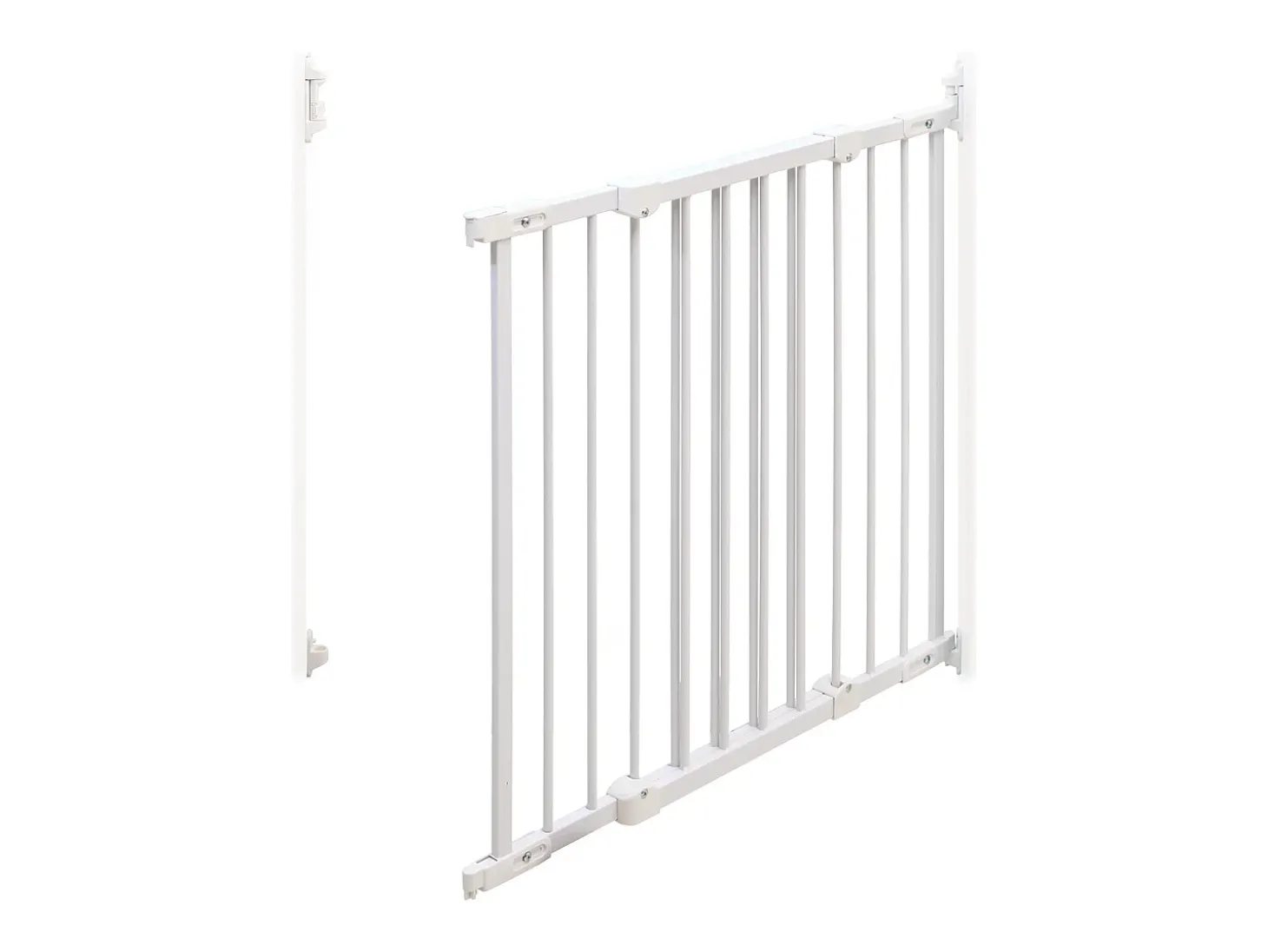 Porta de segurança para bebés de aço Branco