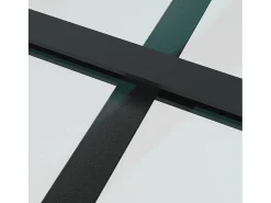 Porta Deslizante Moderna em Vidro ESG e Alumínio 102x205 cm Preto