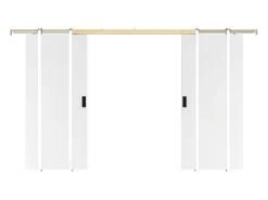 Porta dupla com sistema de tabique 2 x A205 x C73 cm MDF + PVC branco - VARIN II