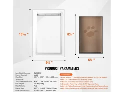 Porta para Animais SucceBuy, S, Pequeno Quadro de Metal com Fechadura e Sistema de 3 Painéis