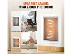 Porta para Animais SucceBuy, S, Pequeno Quadro de Metal com Fechadura e Sistema de 3 Painéis