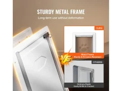 Porta para Animais SucceBuy, M, para Parede com Fechadura e Quadro de Metal com 3 Painéis