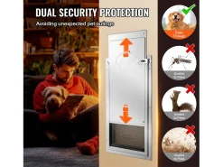 Porta para Animais SucceBuy, S, com Fechadura, Sistema de Rabo Magnético, Quadro de Alumínio