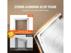 Porta para Animais SucceBuy, Tamanho M, com Fechadura e Rabo Magnético, Quadro de Alumínio