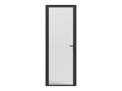 Porta reversível em alumínio e vidro fosco - A204 x L83 cm - LOXTON