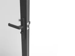 Porta reversível em alumínio e vidro fosco - A204 x L83 cm - LOXTON
