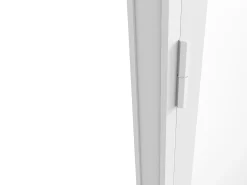 Porta reversível em alumínio e vidro temperado branco - A204 x L73 cm - LOXTON