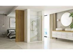 Portas De Chuveiro Rea Hugo 80 Brush Gold