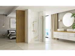 Portas De Chuveiro Rea Hugo 80 Brush Gold