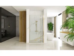 Portas De Chuveiro Rea Hugo 80 Brush Gold