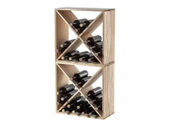 Porta-vinhos Loreo X madeira marrom claro 2 peças