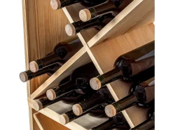 Porta-vinhos Loreo X madeira marrom claro 2 peças