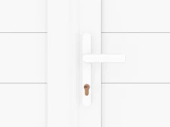 Portão de batente alumínio C305 x A181 cm branco NAZARIO