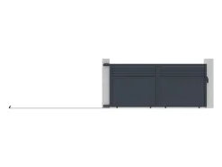 Portão de correr alumínio estilo persiana C416 x A180 cm antracite - VIAZO