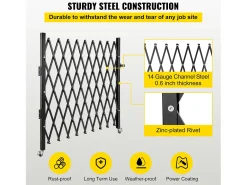 Portão de Segurança Dobrável Simples SucceBuy 190,5 Cm L x 122 Cm A, Portão Tipo Tesoura