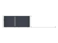 Portão deslizante alumínio semiperfurado L421 x A180 cm antracite - TOROMA