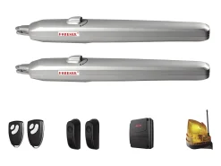 Portão elétrico de batente alumínio semi pleno com motivos C355xA181 cm antracite - BAZIO