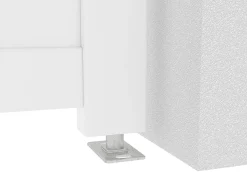 Portão elétrico de batente alumínio C305 x A181 cm branco NAZARIO