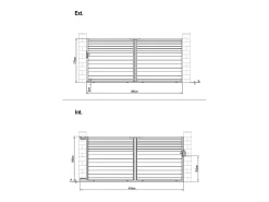 Portão elétrico de correr alumínio estilo persiana C416 x A180 cm antracite - VIAZO