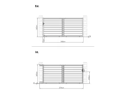 Portão elétrico de correr alumínio perfurado C374 x A165 cm antracite PRIMO