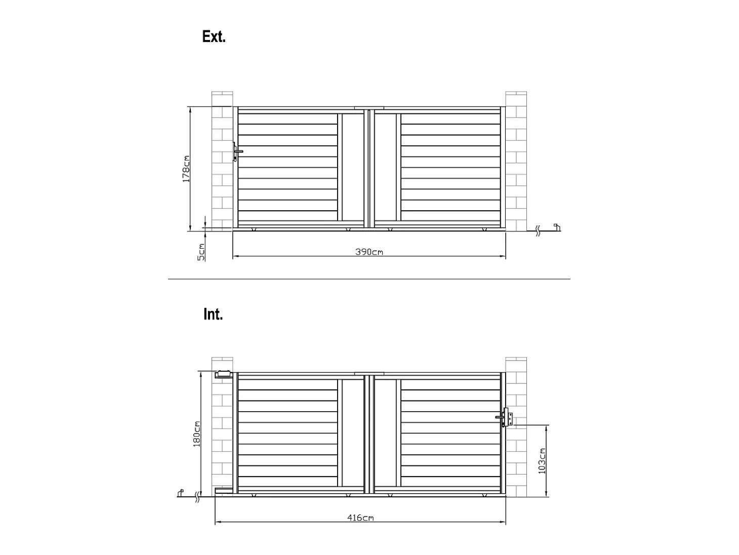 Portão elétrico de correr alumínio semiperfurado motivos C416xA180 cm antracite GREGOR