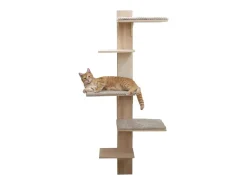 Poste arranhador p/ gatos Timber Wall natural/cinza-acastanhado