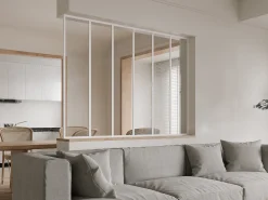 Poste para divisória alumínio termolacado A105 cm branco BAYVIEW