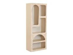 Prateleira com 5 nichos - Efeito mármore bege - LUELA