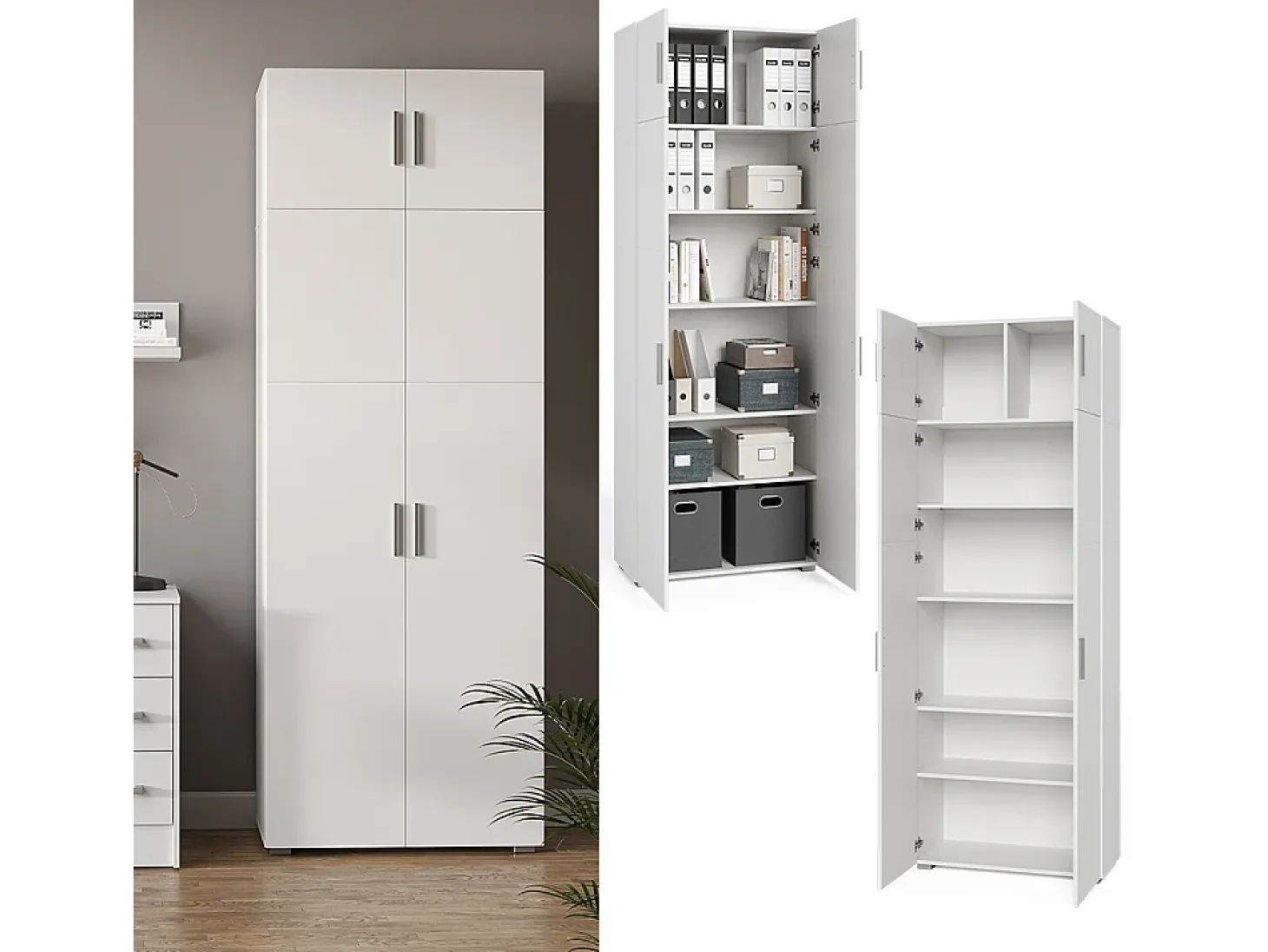 Prateleira de arquivo branco 80x37x182.4 frank
