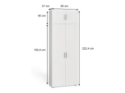 Prateleira de arquivo branco 80x37x182.4 frank