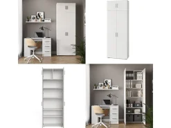 Prateleira de arquivo branco 80x37x182.4 frank