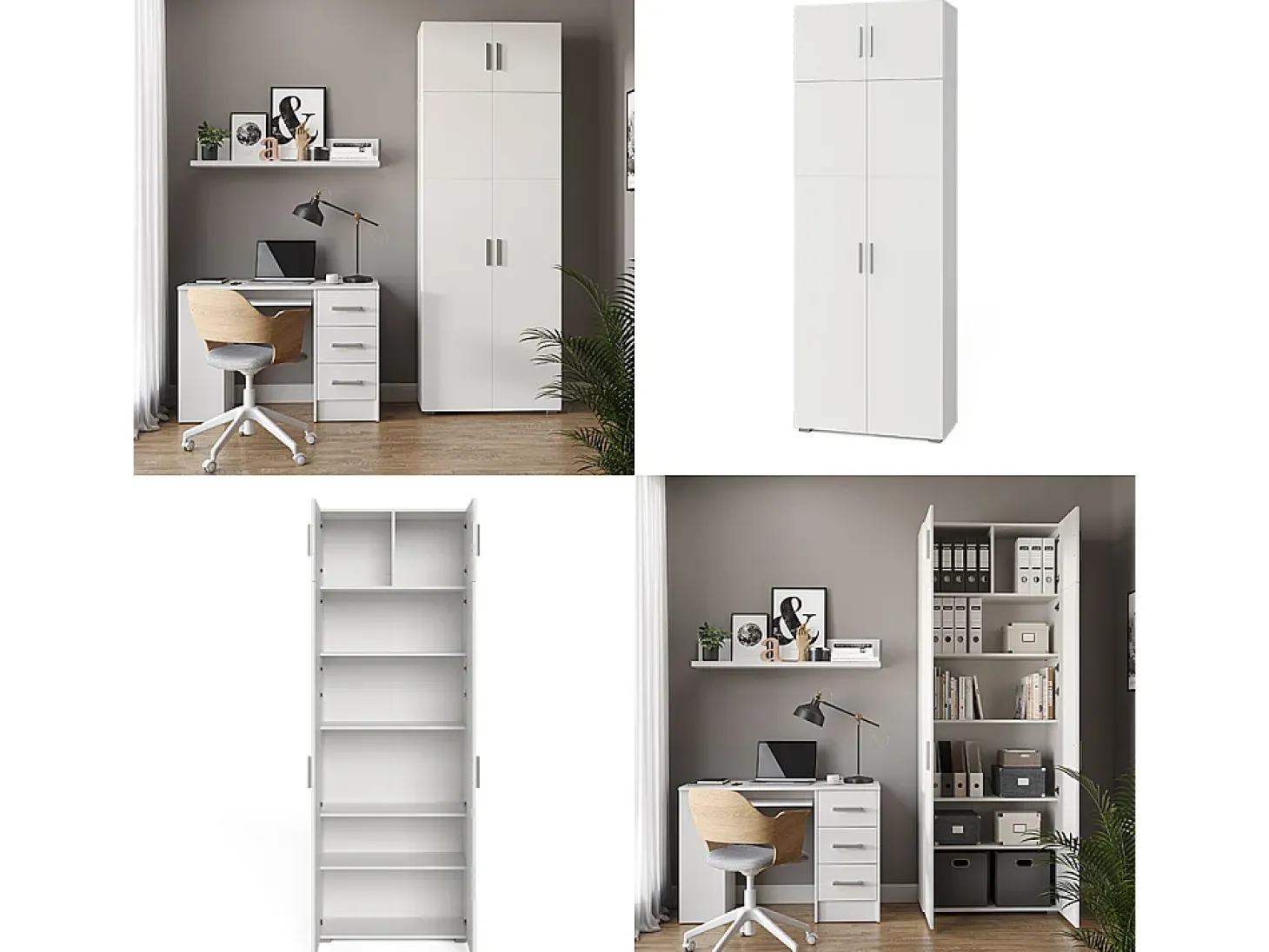 Prateleira de arquivo branco 80x37x182.4 frank