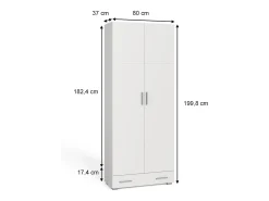 Prateleira de arquivo branco 80x37x182.4 frank