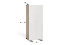 Prateleira de arquivo branco/sonoma 80x37x182.4 frank