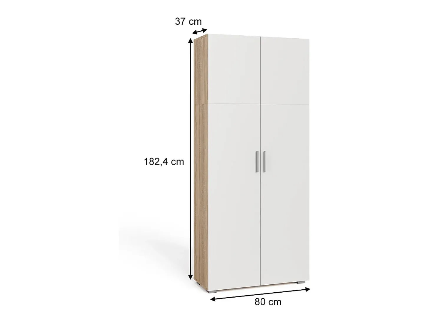 Prateleira de arquivo branco/sonoma 80x37x182.4 frank