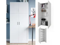 Prateleira de arquivo branco 80x37x182.4 frank