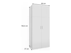 Prateleira de arquivo branco 80x37x182.4 frank