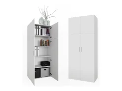Prateleira de arquivo branco 80x37x182.4 frank