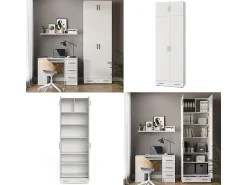 Prateleira de arquivo branco 80x37x182.4 frank