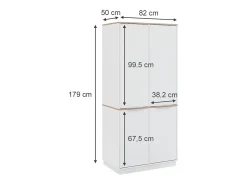Prateleira de arquivo branco/sonoma 82x50x179 betti