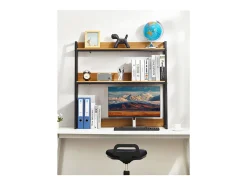 Prateleira de Escritório SucceBuy 2 Níveis Adequada para o Escritório e a Casa com Pés Antiderrapantes, Medindo 95 x 32 x 89 cm