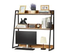 Prateleira de Escritório SucceBuy 2 Níveis Adequada para o Escritório e a Casa com Pés Antiderrapantes, Medindo 95 x 32 x 89 cm