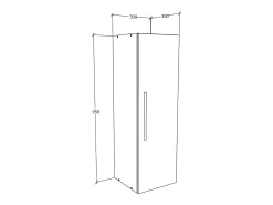 Prateleira de parede Arila Antracite A. 95 x L. 30 x P. 30 cm