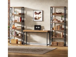 Prateleira Industrial de 5 Andares, Estante de Livros Etagere com 177,5 cm de Altura e Prateleiras Abertas