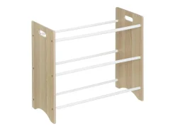 Prateleira Infantil Play 9 Bandejas Carvalho Branco 60x66x30 cm