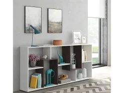 Prateleira Kawa, artik branco/ferrugem, 180x80x25 cm