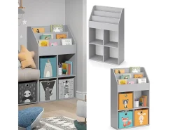 Prateleira para crianças cinza 72x31.2x114.2 luigi